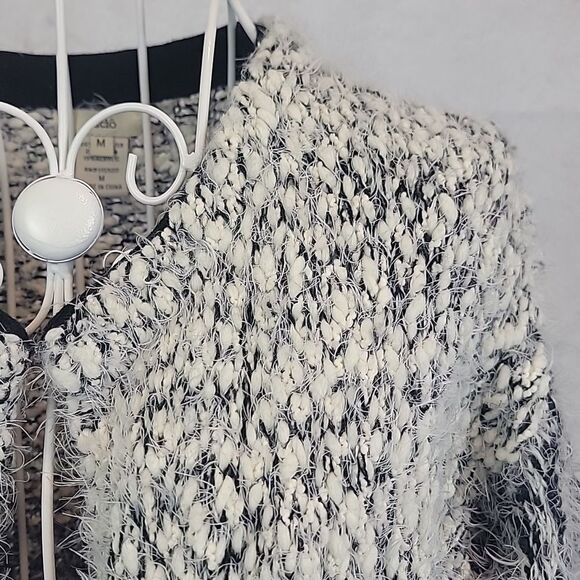 Escio Gradient Knit Cardigan - Black and White Womens Size M - Picture 5 of 12